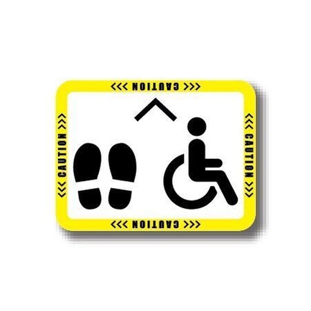 Ergomat 36in x 27in RECTANGLE SIGNS Caution DSV-SIGN 972 #2976 -UEN